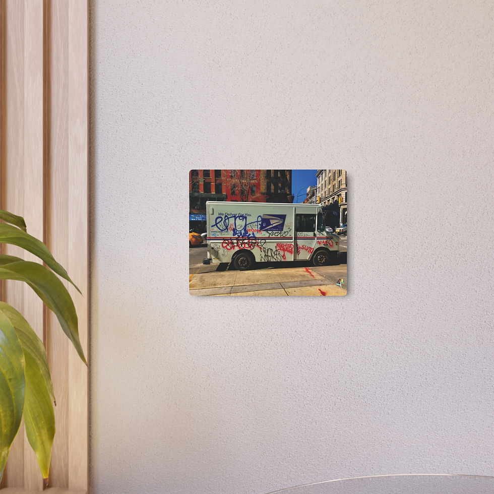 Thumbnail: "USPS Graffiti Van" metal photo print