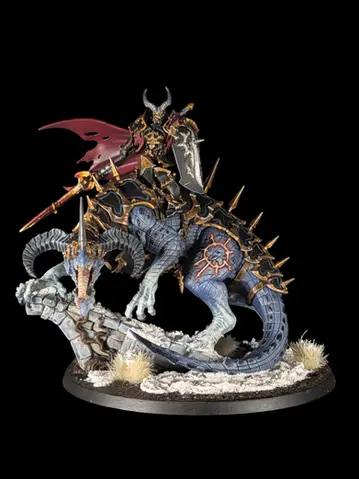 Abraxia, Lance de l'Élu Éternelde l'armee des slaves to darkness de warhammer age of sigmar niveau tabletop plus style eavy metal peint par pint of paint marseille