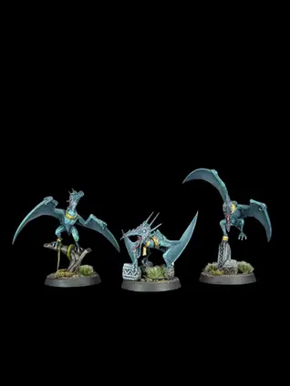 Terraptères Huanchi de l'armee seraphon de warhammer age of sigmar schema de couleur custom tabletop plus peint par pint of paint marseille