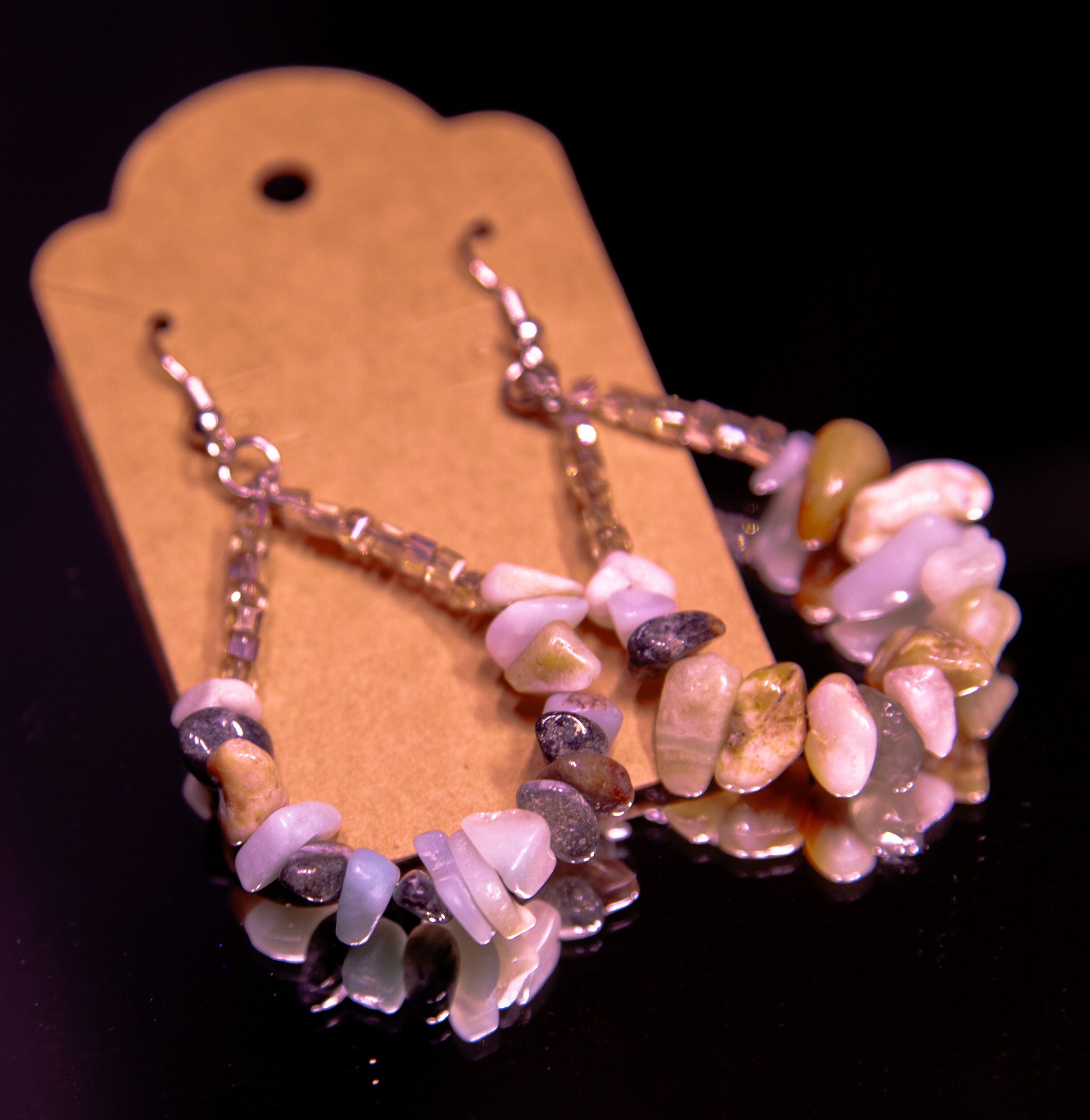 Multi Color Earth Stone Earrings