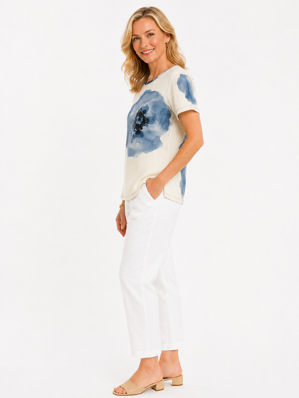 Thumbnail: T-shirt Blue Flower