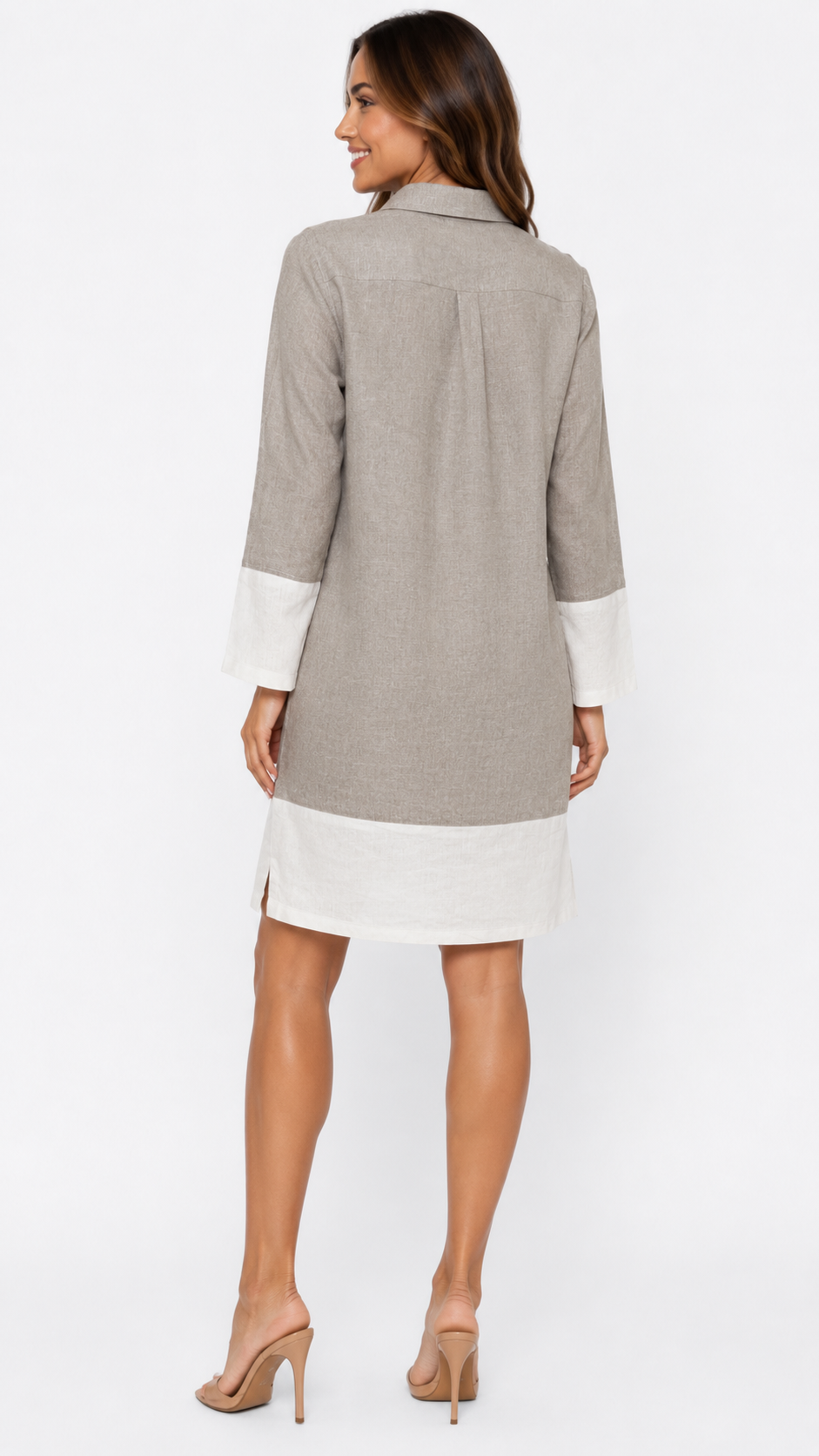 Thumbnail: Shirt Dress Natural/White