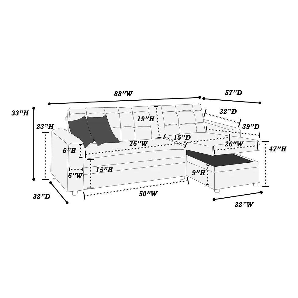 Thumbnail: F8542 Convertible Sectional