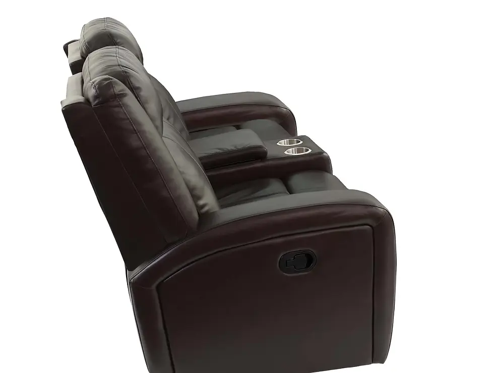 Thumbnail: Brown Reclining Sofa & Loveseat
