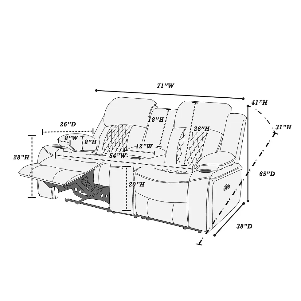 Thumbnail: Brown Power Reclining Sofa & Loveseat