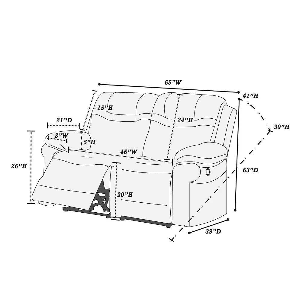 Thumbnail: Brown Power Reclining Sofa & Loveseat