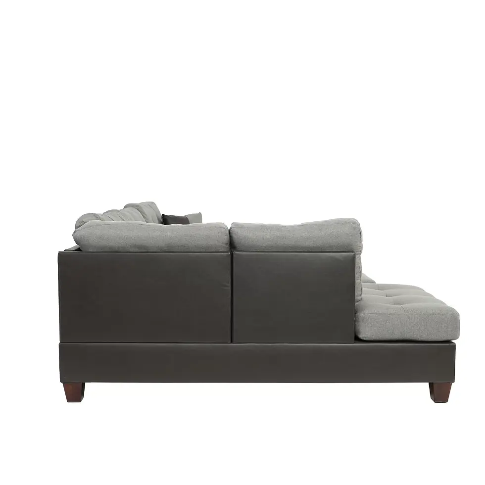 Thumbnail: F6858 3pc Reversible Sectional Sofa Set W/ Ottoman