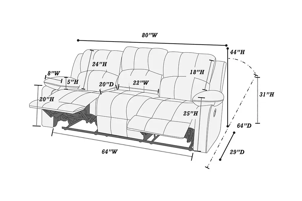 Thumbnail: Two-Tone Suede Motion Sofa and Loveseat