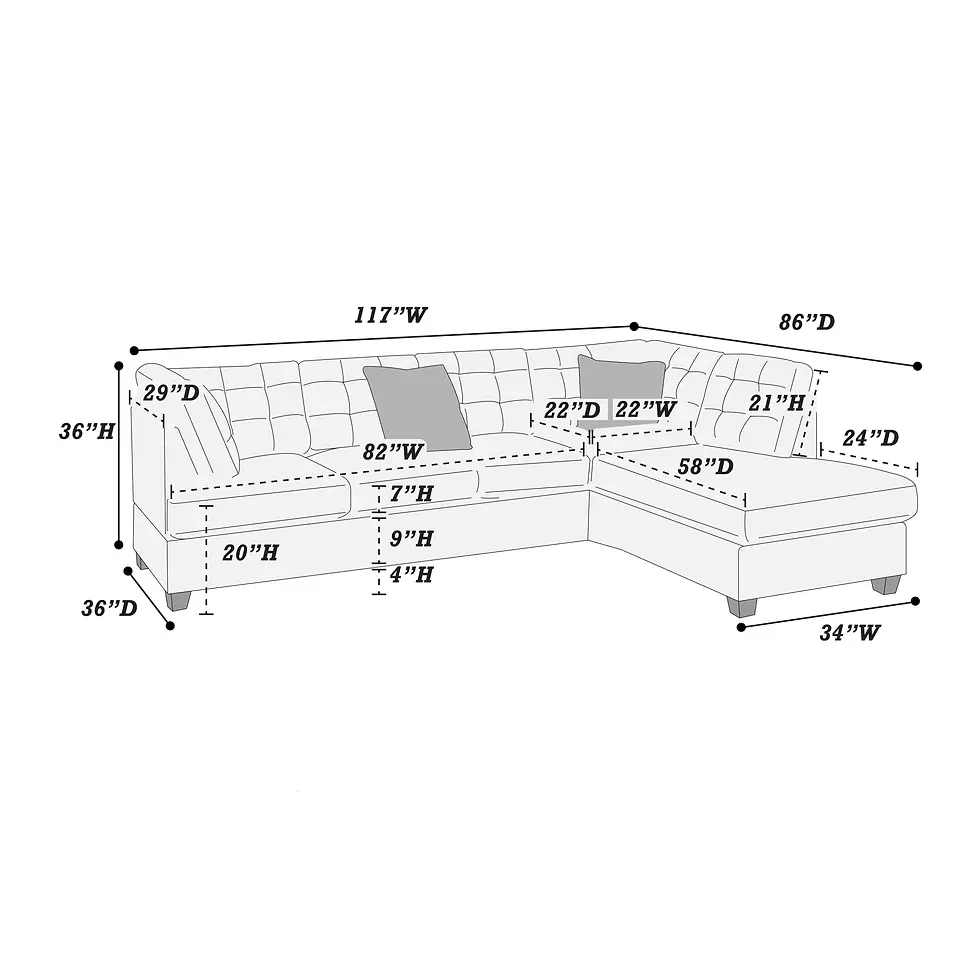 Thumbnail: F7140 2-Piece Sectional Set W/ 2 Accent Pillows