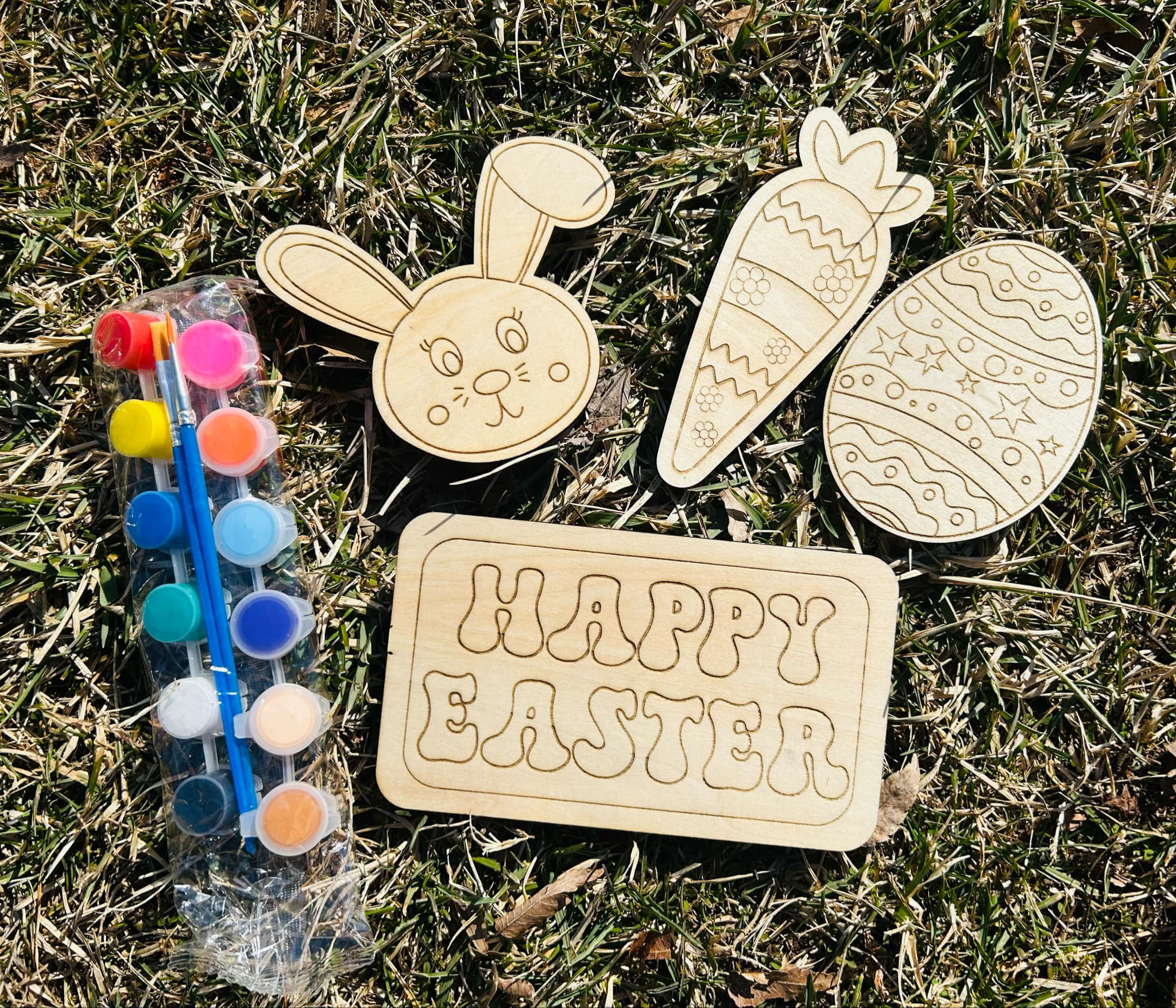 Wooden Easter Paint Kit
