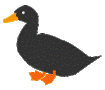 黒いアヒルの絵