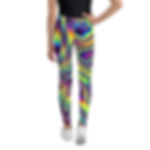 Back view of the Baddie Youth Leggings on teen model in studio