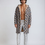 Thumbnail: Front view of the Glitch Grid Rave Coat on model, showing design and fit