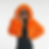 Close up view of the Voltage neon orange cropped fur jacket on model with hood up