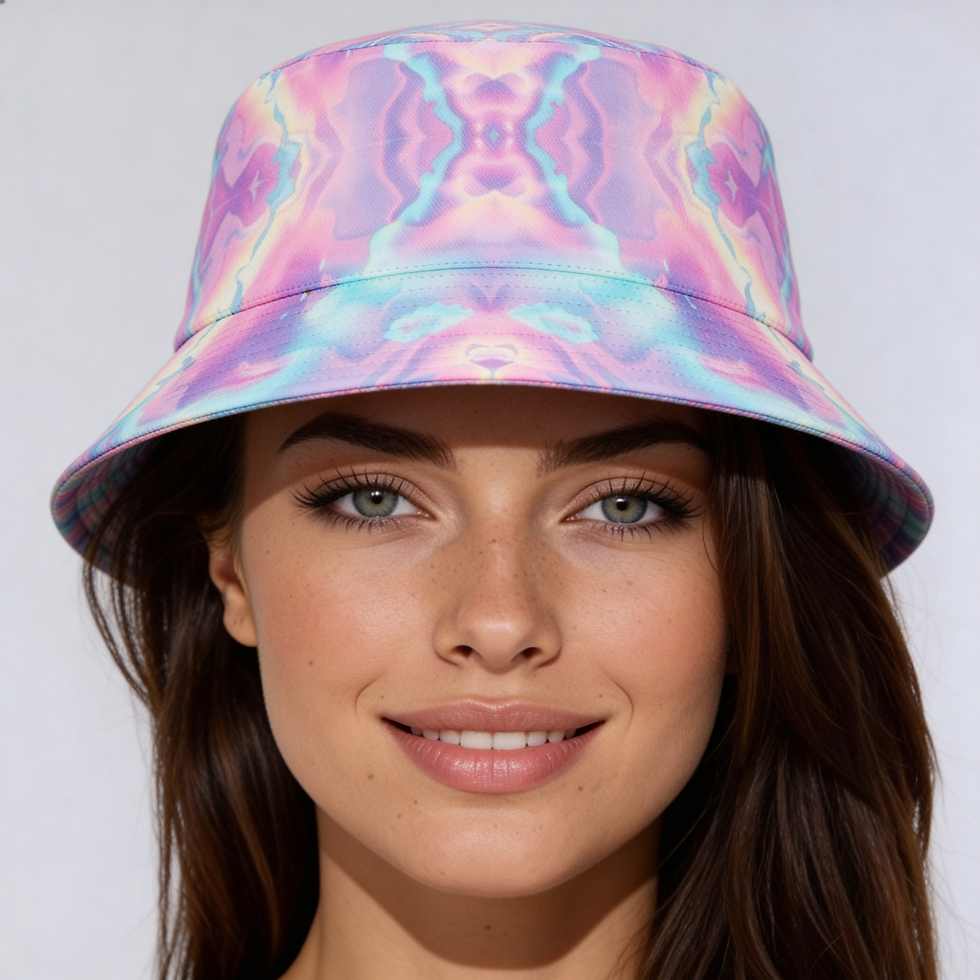 Front view Dreamy of the bucket hat on model