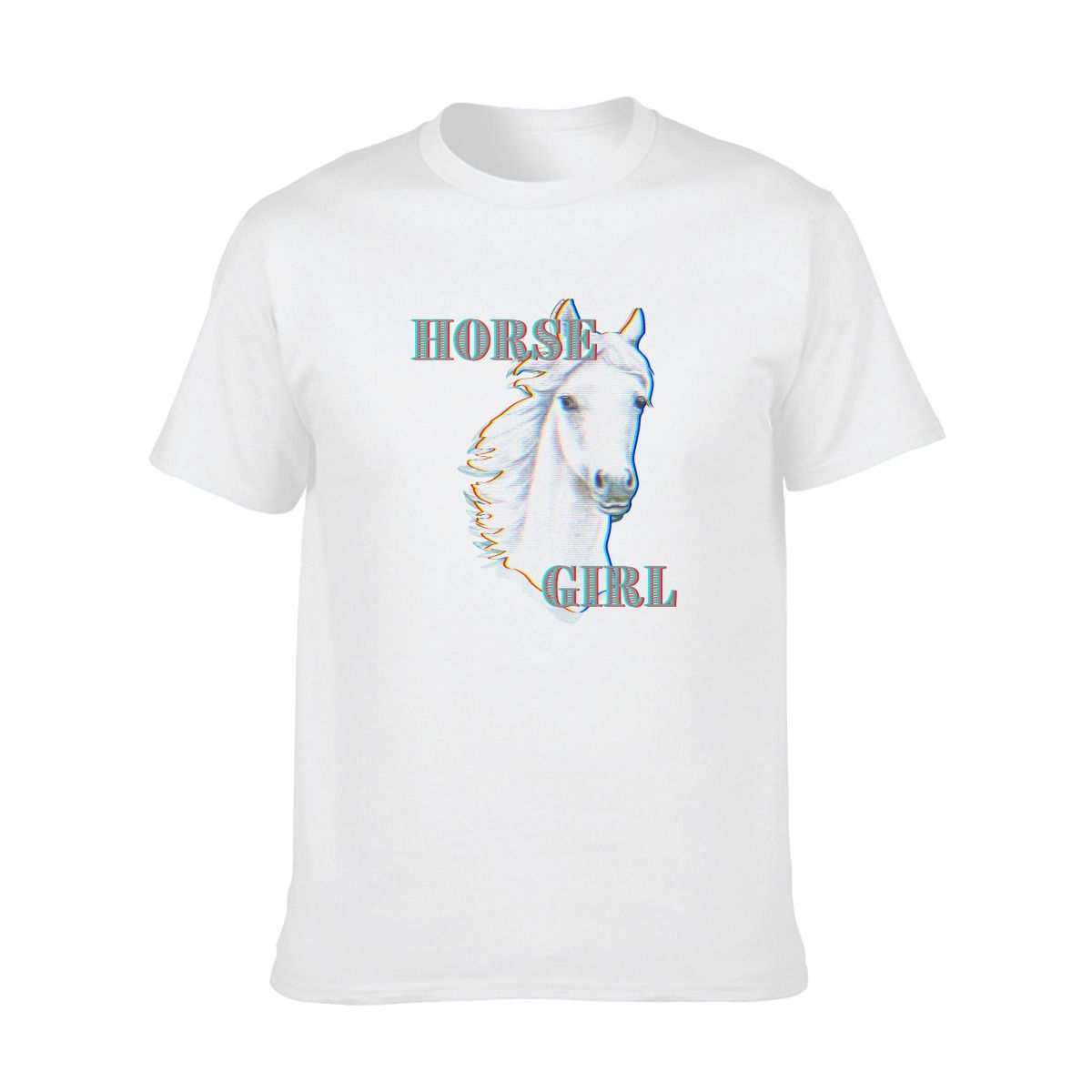 Isolated view Horse Girl cotton tshirt by Captain Fantastic