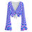 Thumbnail: Lavender Trip Bell Sleeve Mesh Top