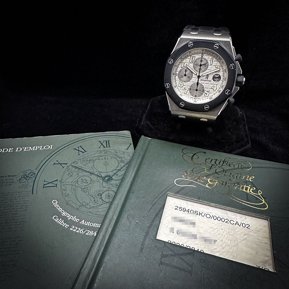 Thumbnail: Audemars Piguet 25940SK Rubberclad - White Dial, Full Set (E Serial)