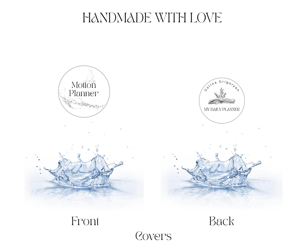 Eye-level view of an open planner on a desk with beautiful handwritten notes