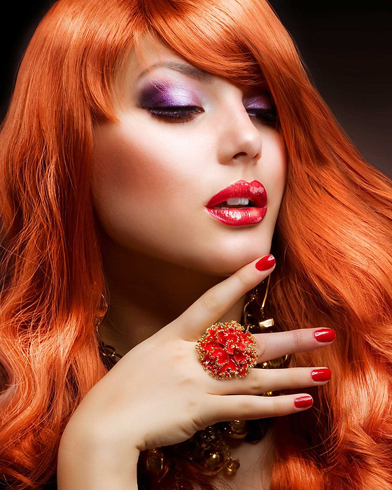Redhead Model Close-Up