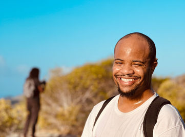 The best hike and eco-experiences in Antigua are with Humble and Free Wadadli. Standing at the top of Monks Hill with Humble and Free Wadadli.