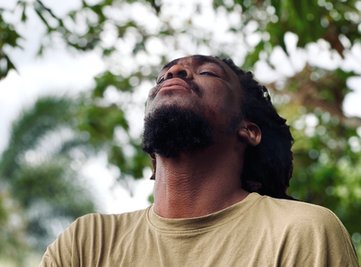 Founder Ras Richie Enjoying a sacramental chalice for the chalice demonstration on the Ras Freeman Tour.