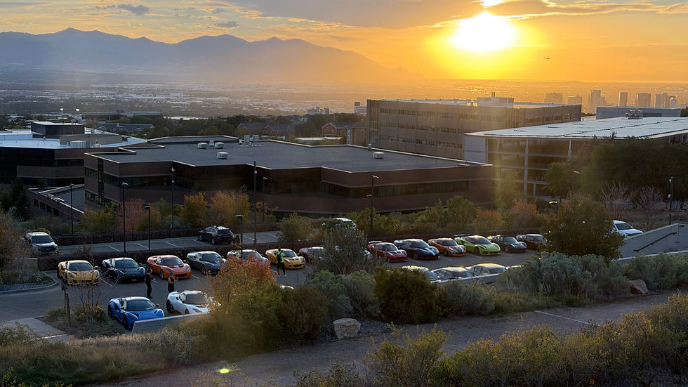 Sunset over Parking