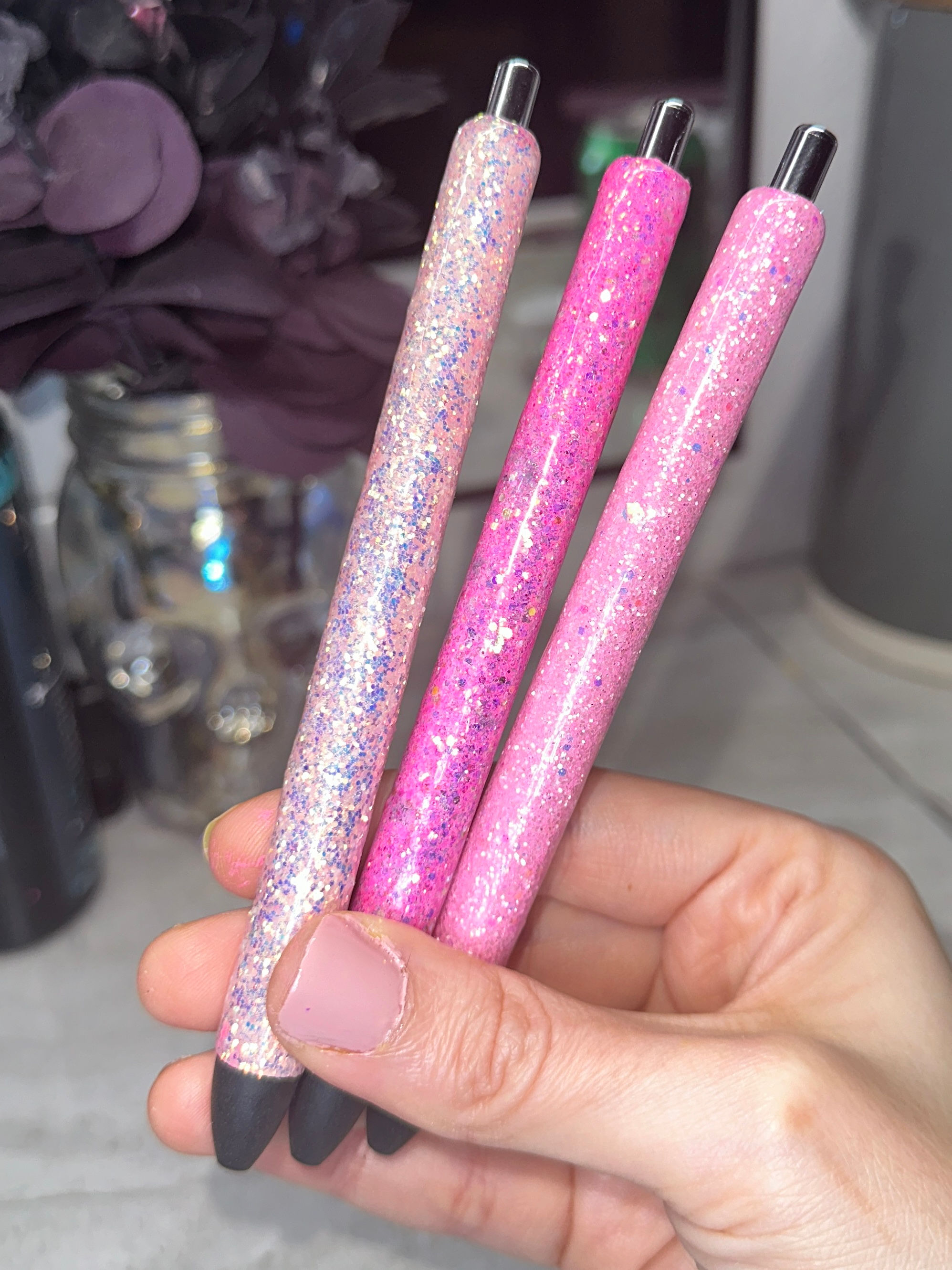 Pink Glitter Collection - Set of 3