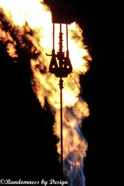 ND oil field gas flare