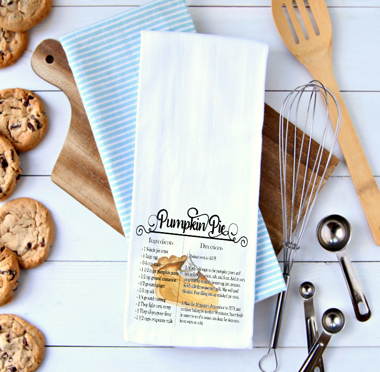Pumpkin Pie Recipe Towel