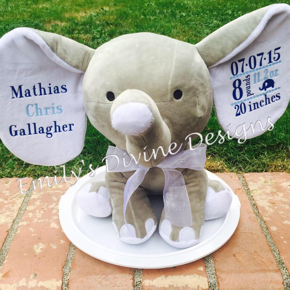 Thumbnail: Birth Announcement Elephants (12x13)