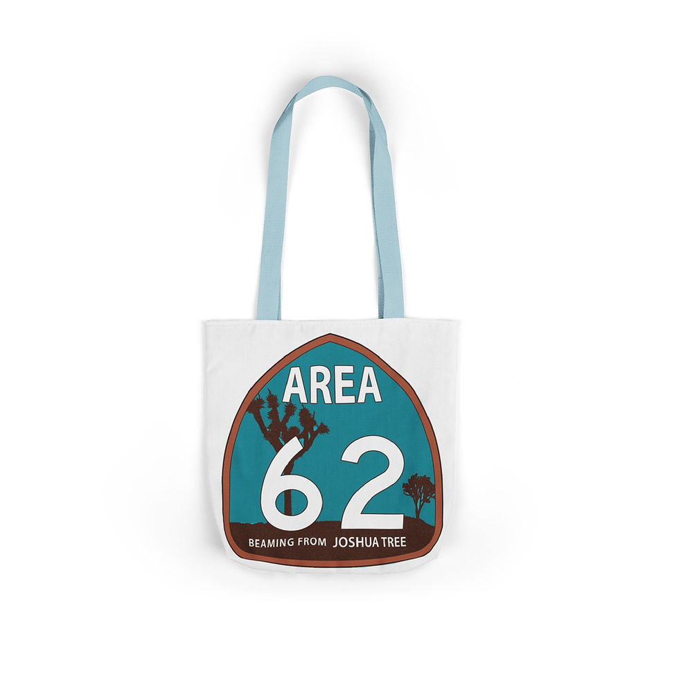 Thumbnail: Area 62 Tote Bag — Vintage Concert Shield Canvas Tote