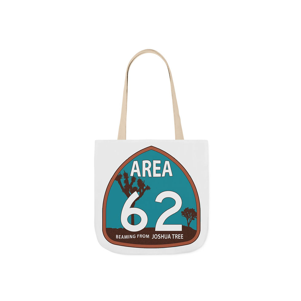Thumbnail: Area 62 Tote Bag — Vintage Concert Shield Canvas Tote