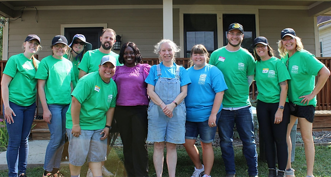 volunteers smiling