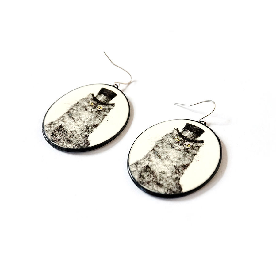 Thumbnail: Earrings Black Cat