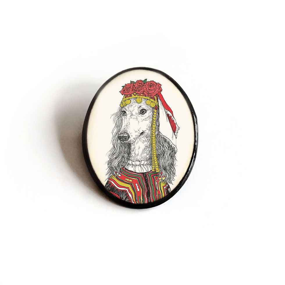 Thumbnail: Brooches Lady Dogs