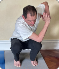 Man practicing yoga