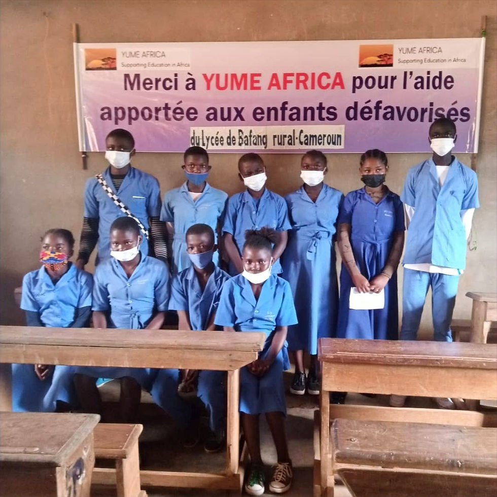 Yume Africa helped children in need at Lycée Bafang rural - Cameroon