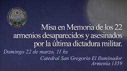 Homenaje a los 22 desaparecidos de origen armenio