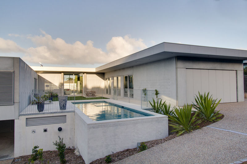 Outside custom home sunrise