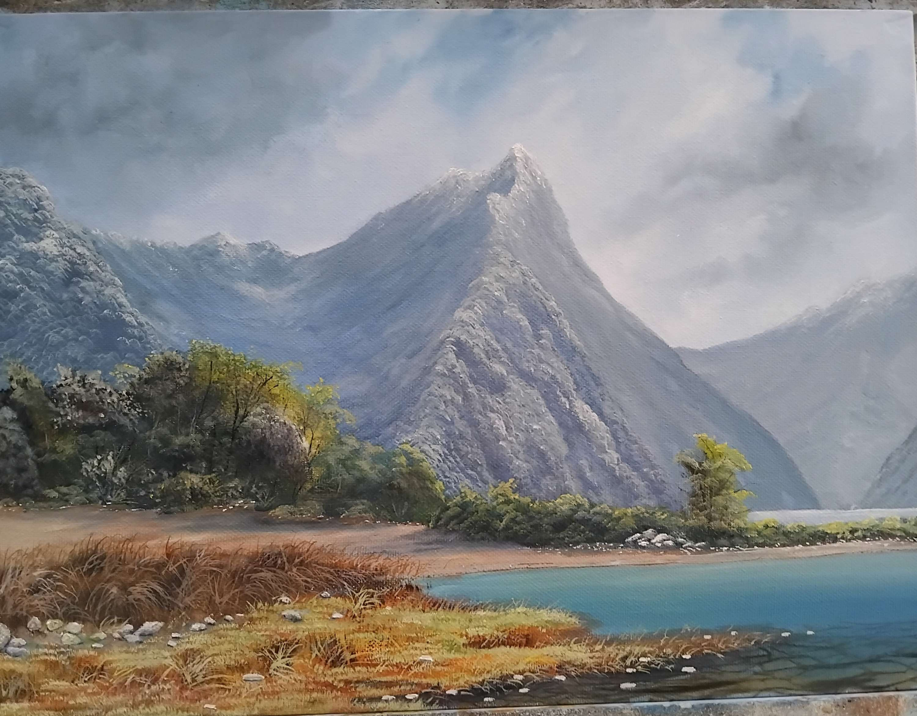 Milford Sound.  (framed) original Oil painting 