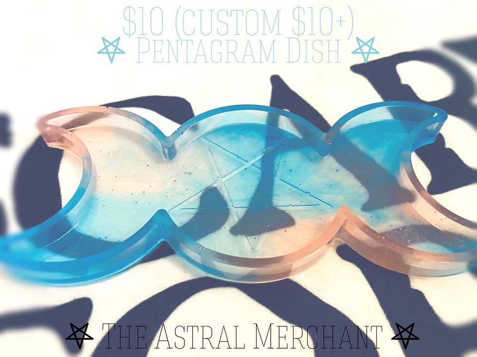 Triple Moon Pentagram Tray