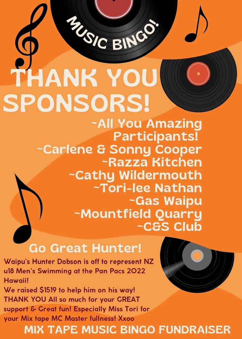 Music Bingo Sponsorship