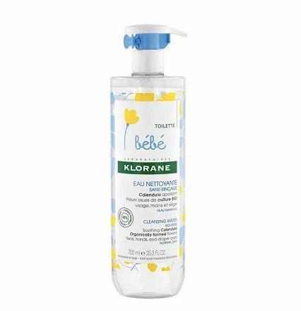 Klorane bébé Eau Nettoyante Sans Rincage - 500ml