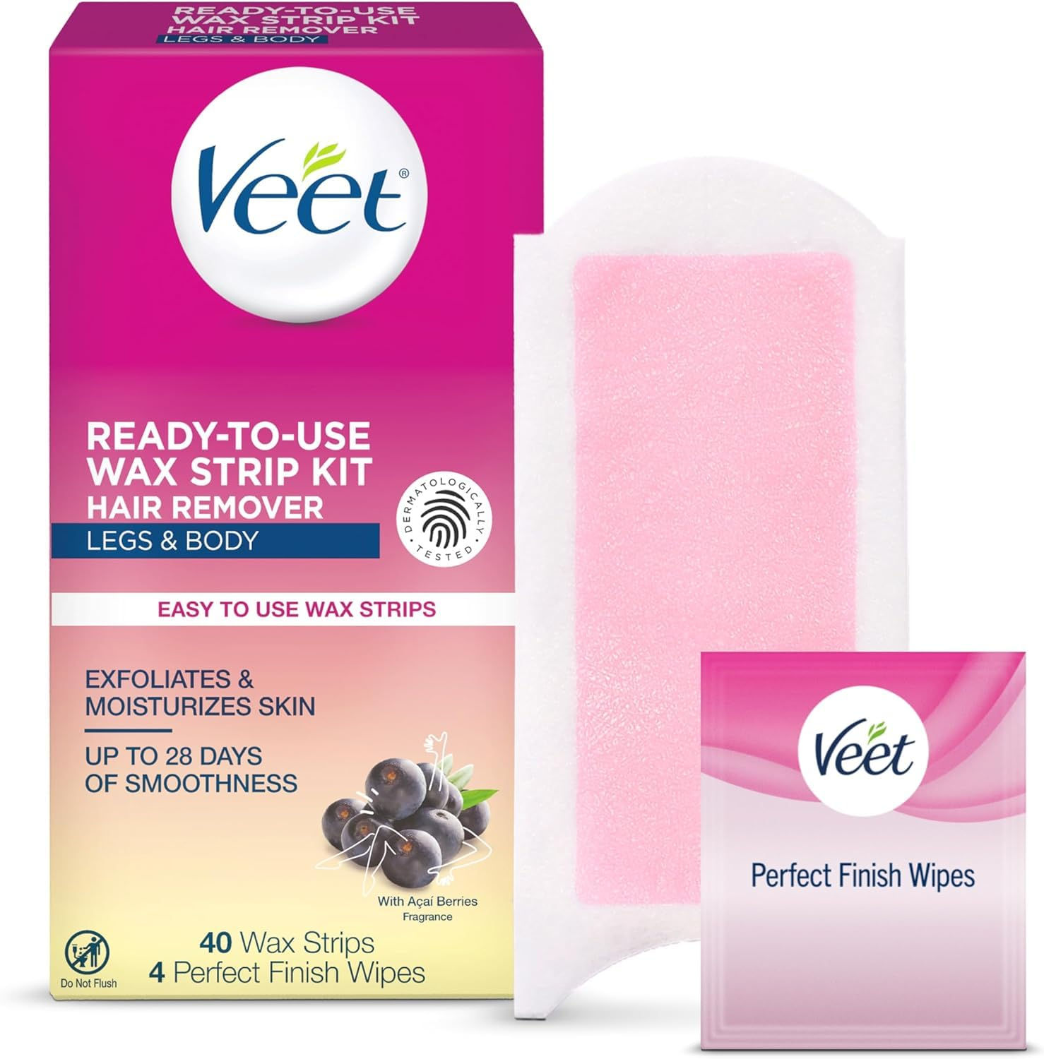 Veet Bandelettes de cires à épilation BT/40