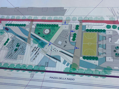 L'area giochi, il campo da basket e l'arena, ecco come diventerà piazza della Radio