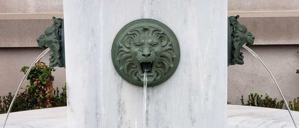 Lion head fountain
