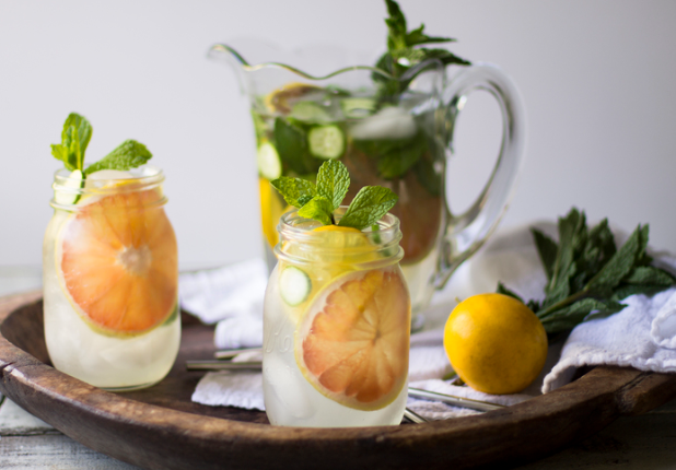 Grapefruit infused water
