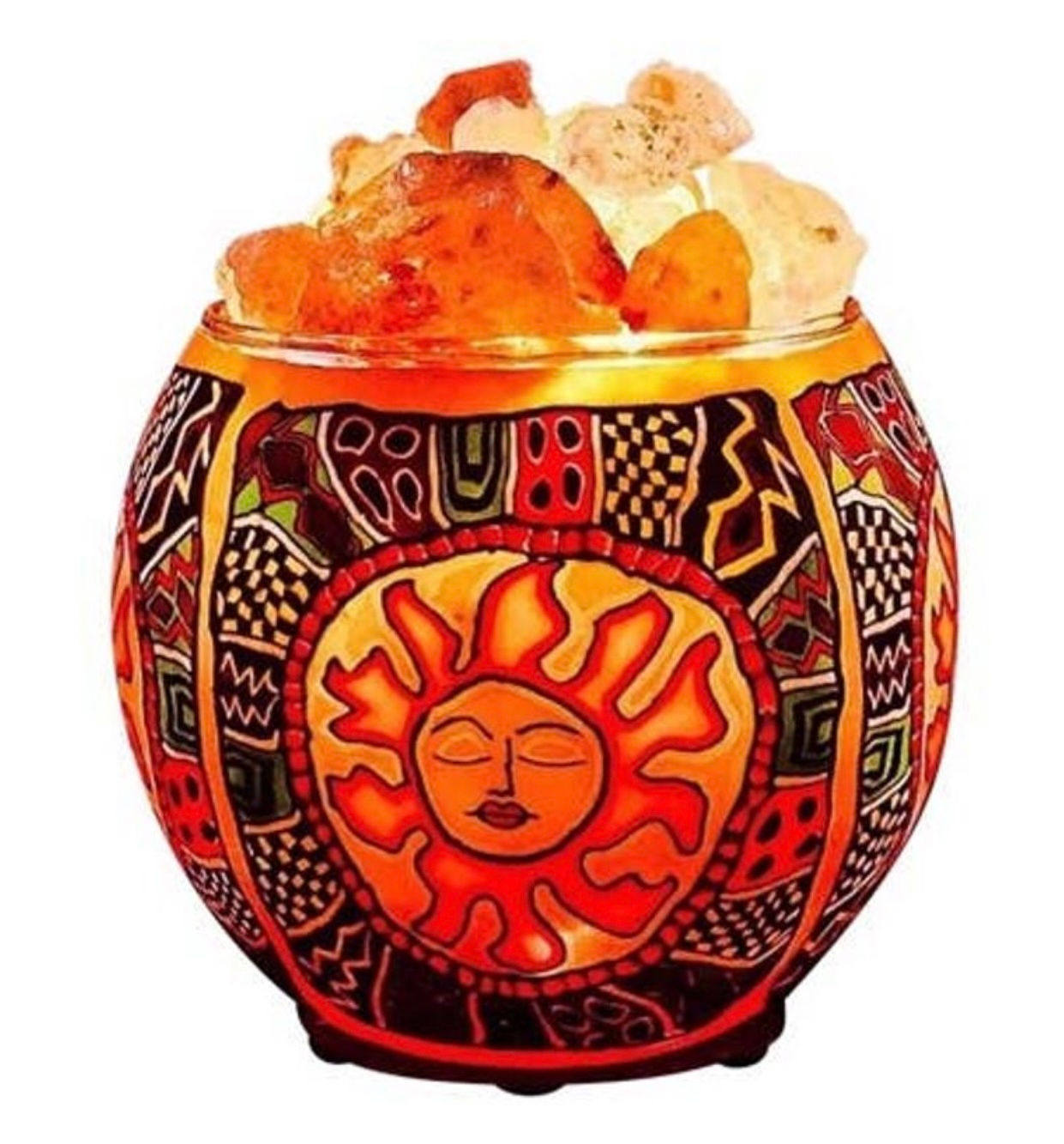 Tribal Sun Salt Lamp
