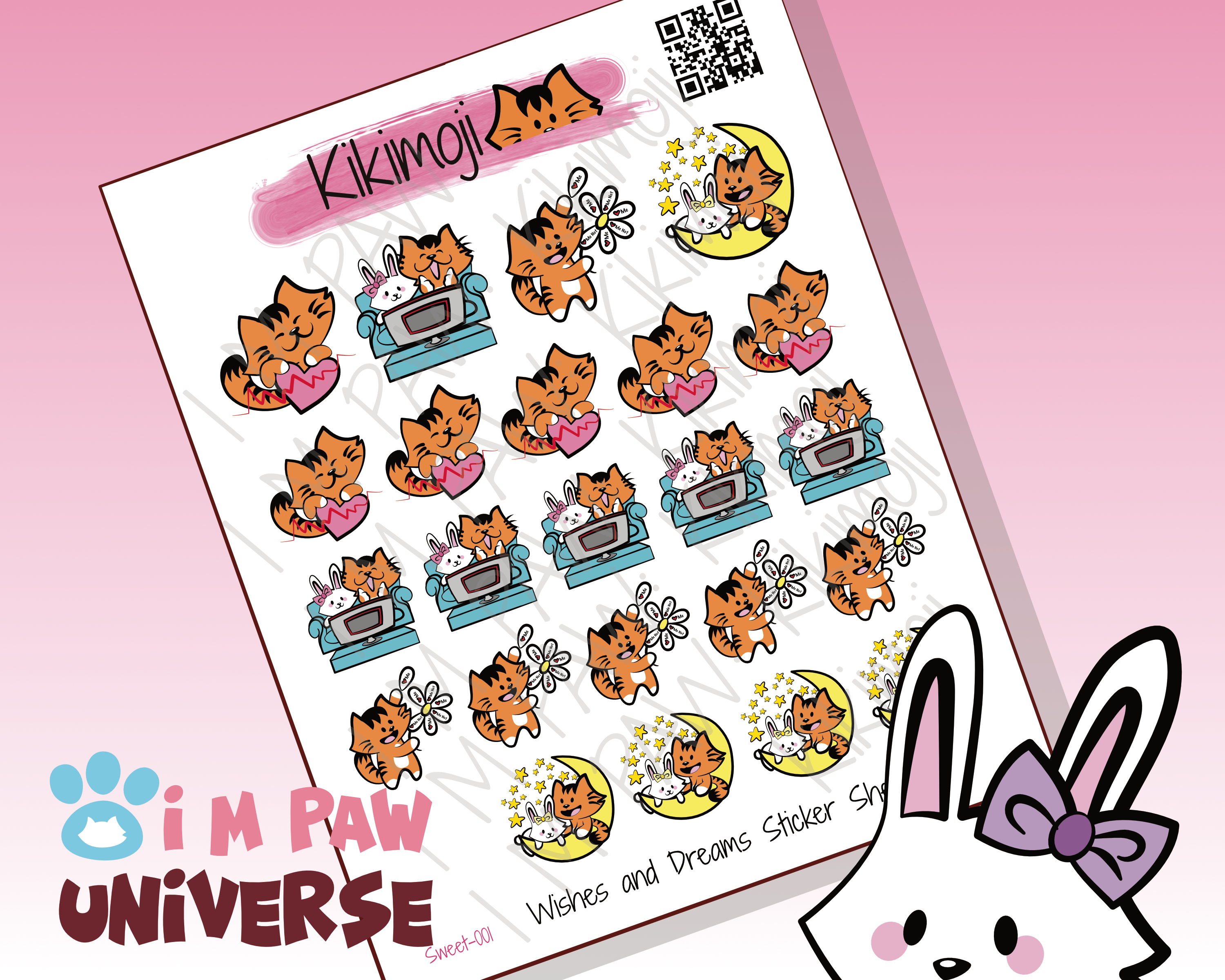 KikiMoji Wishes and Dreams sticker Sheet (Glossy)
